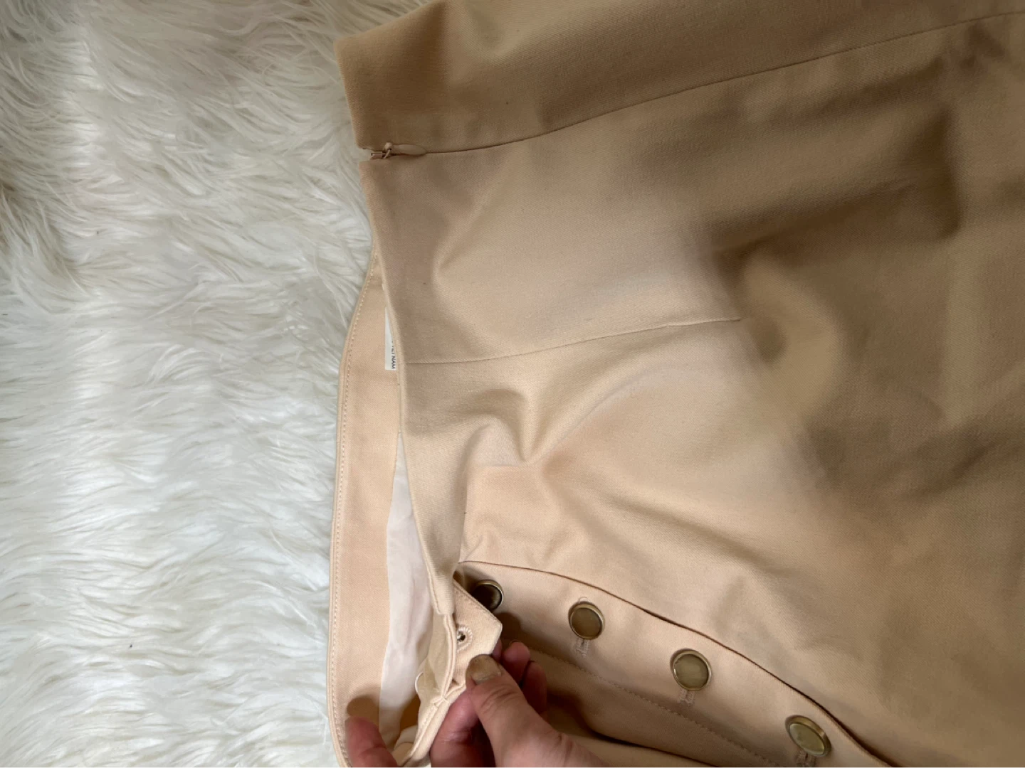 Club Monaco Beige Pleated Skirt Size 0 - photo 4