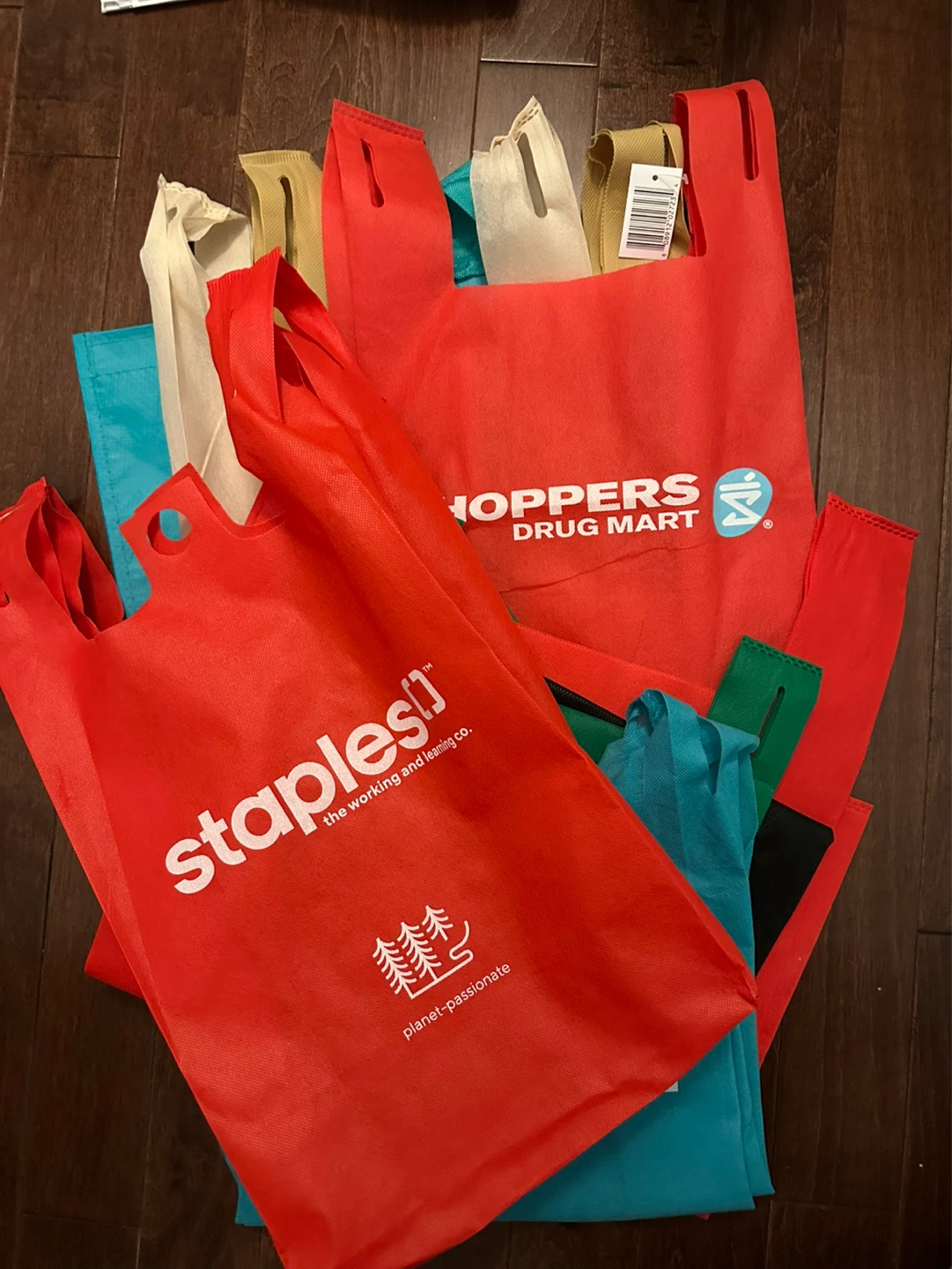 Various reusable bags