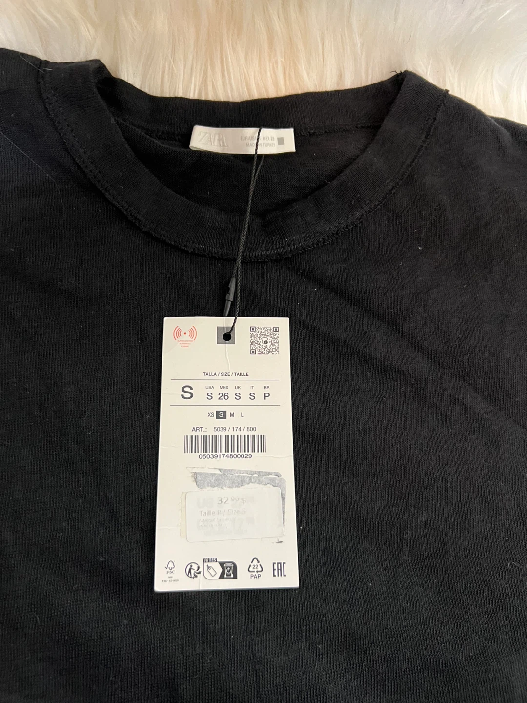 Black Zara Long Sleeve T-Shirt - Size S - photo 2