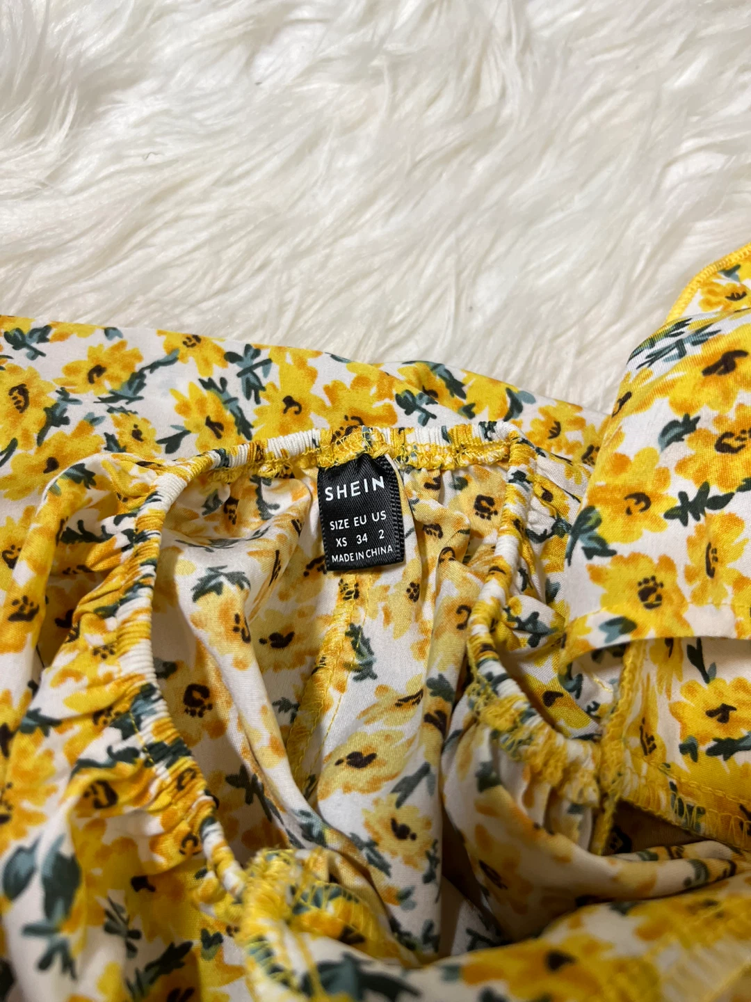 SHEIN Yellow Floral Dress Size XS - photo 2