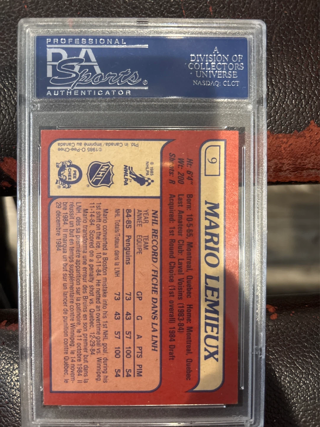 O-Pee-Chee Mario Lemieux Rookie Card - photo 2