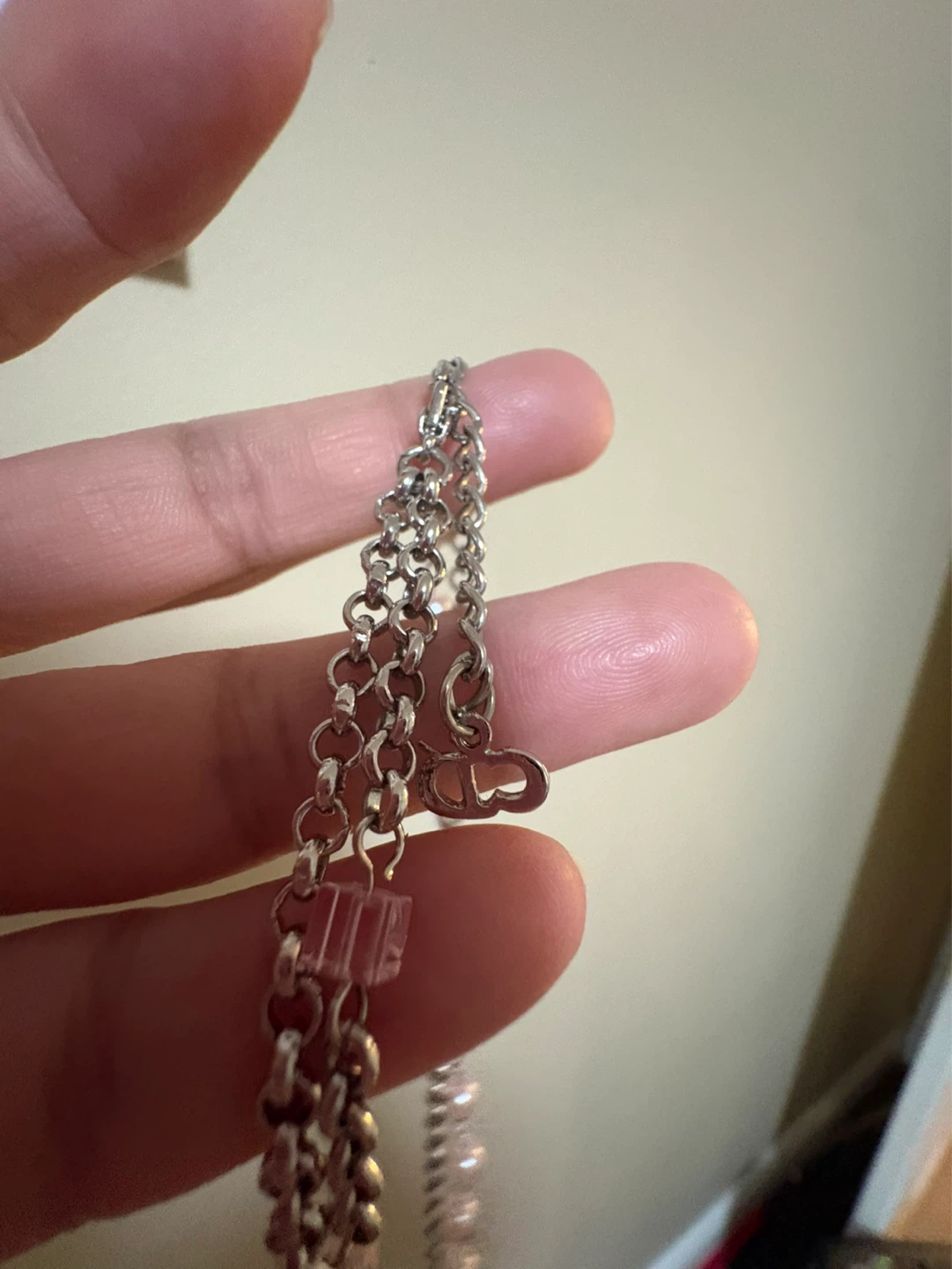 Dior Tennis Racket Necklace with Pearls and Crystals - photo 3