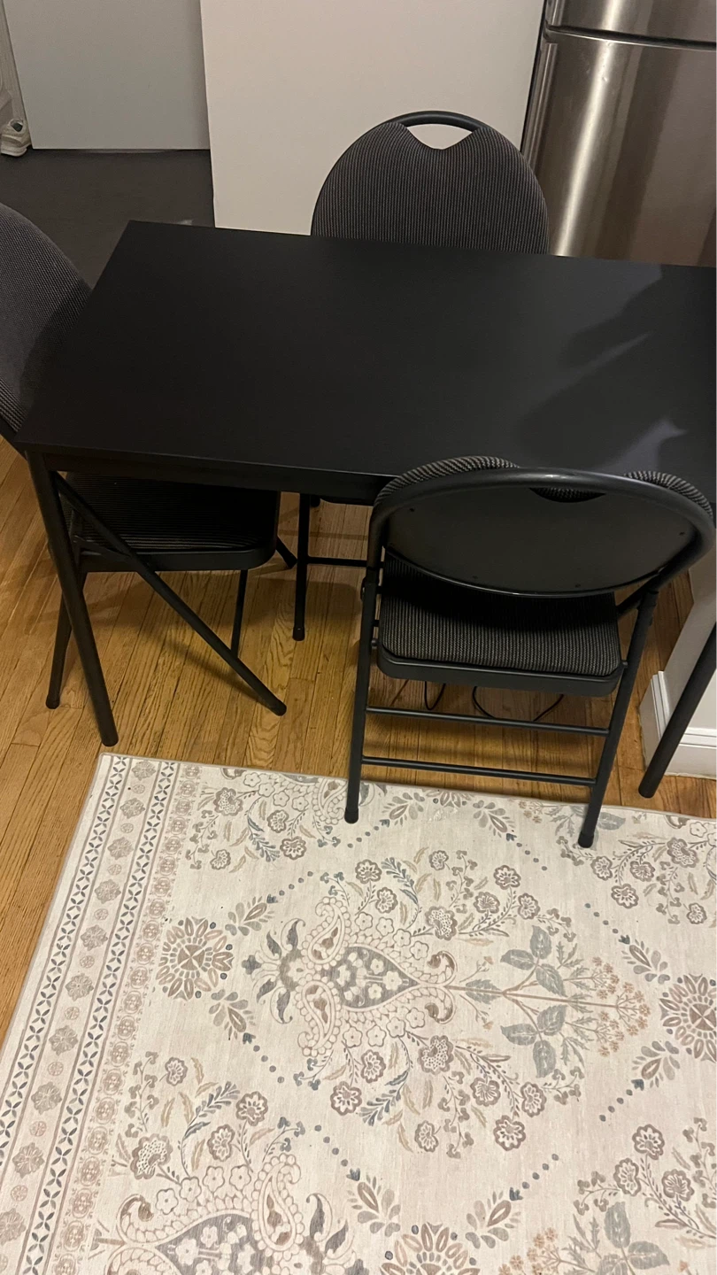 Black Table and Chairs Set