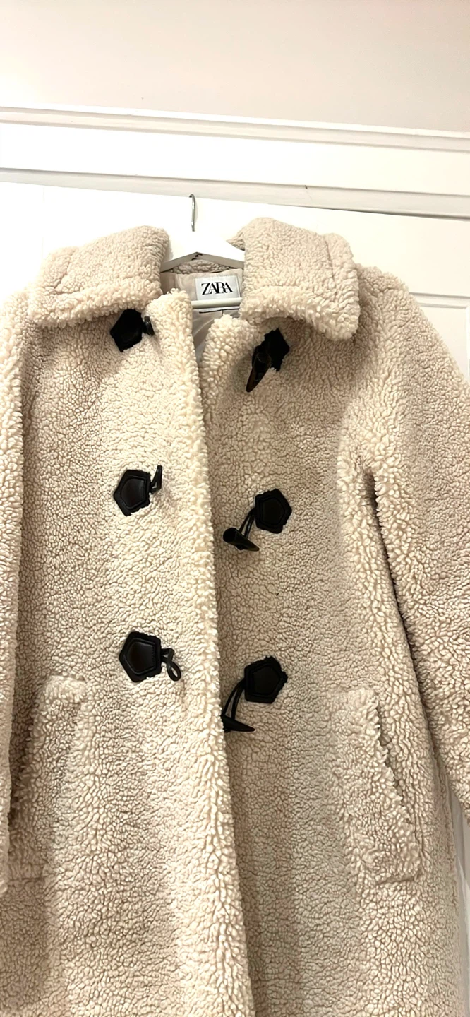 ZARA Cream Teddy Coat - photo 3