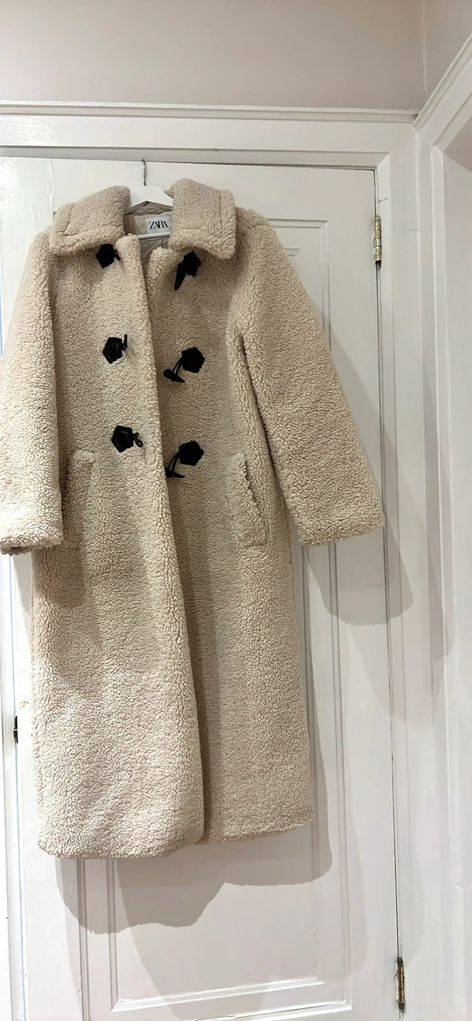 ZARA Cream Teddy Coat