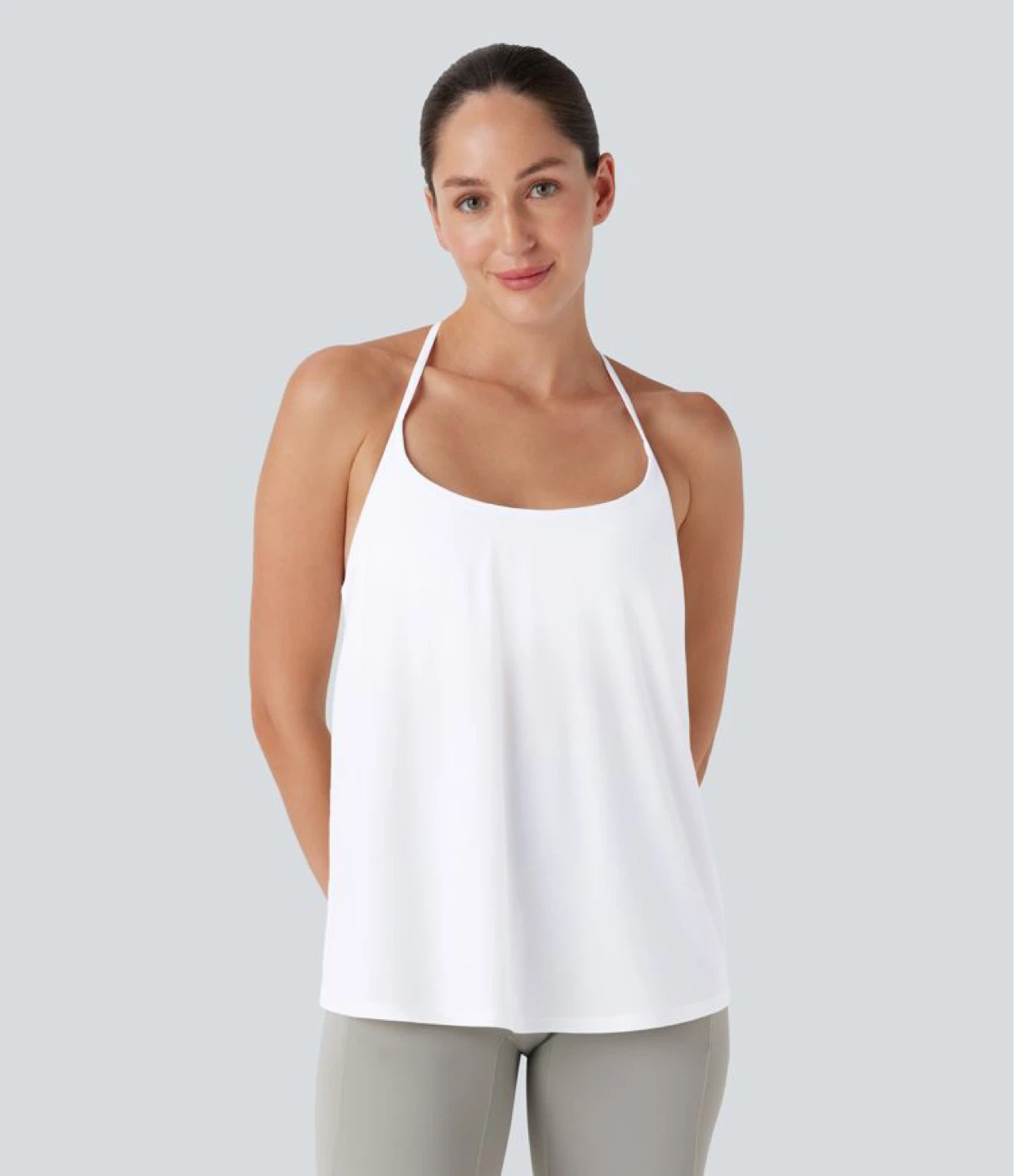 Halara White Halter Tank Top NWT large - photo 2