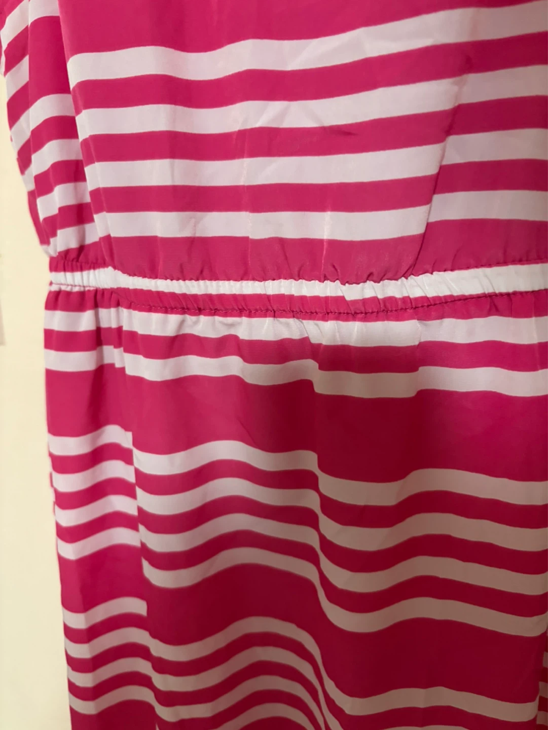 Pink and White Striped Spaghetti Strap Dress - photo 4