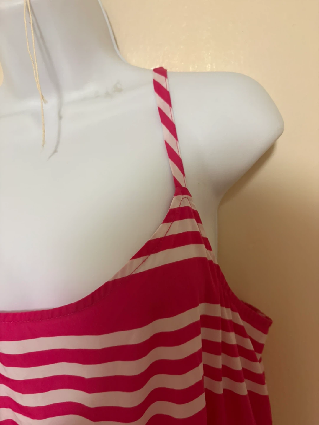 Pink and White Striped Spaghetti Strap Dress - photo 5
