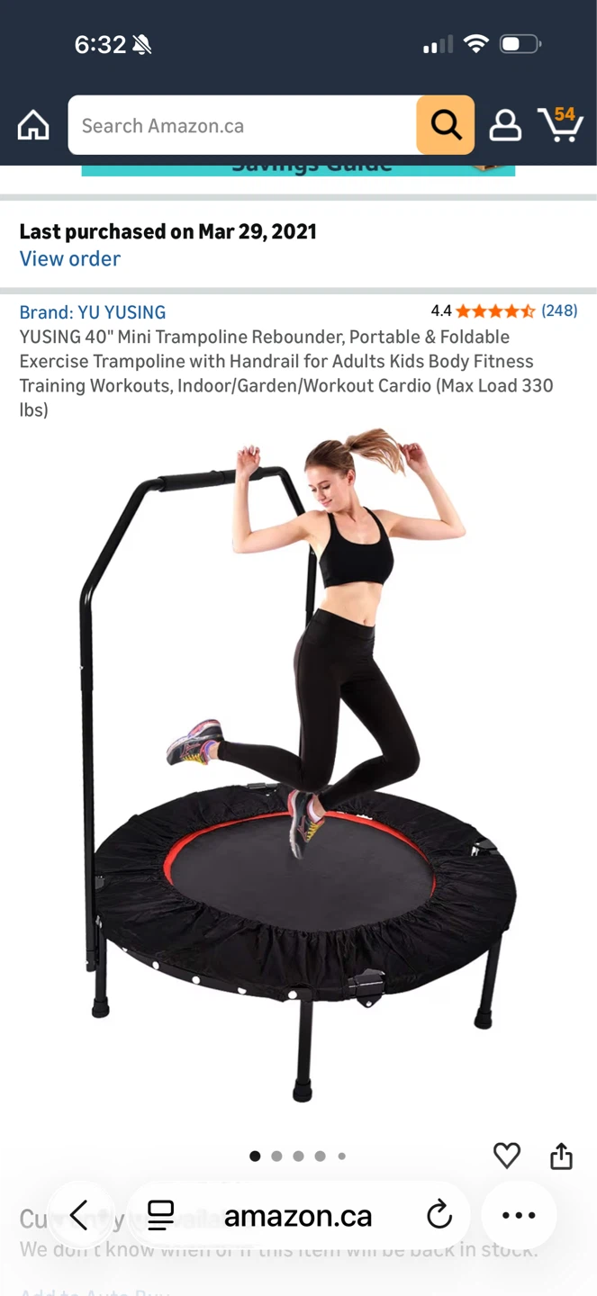YU YUSING 40" Mini Trampoline with Handrail - photo 2