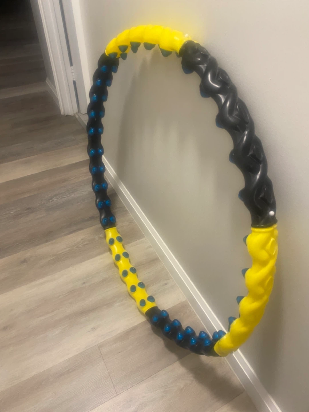 Yellow and Black Weighted Hula Hoop