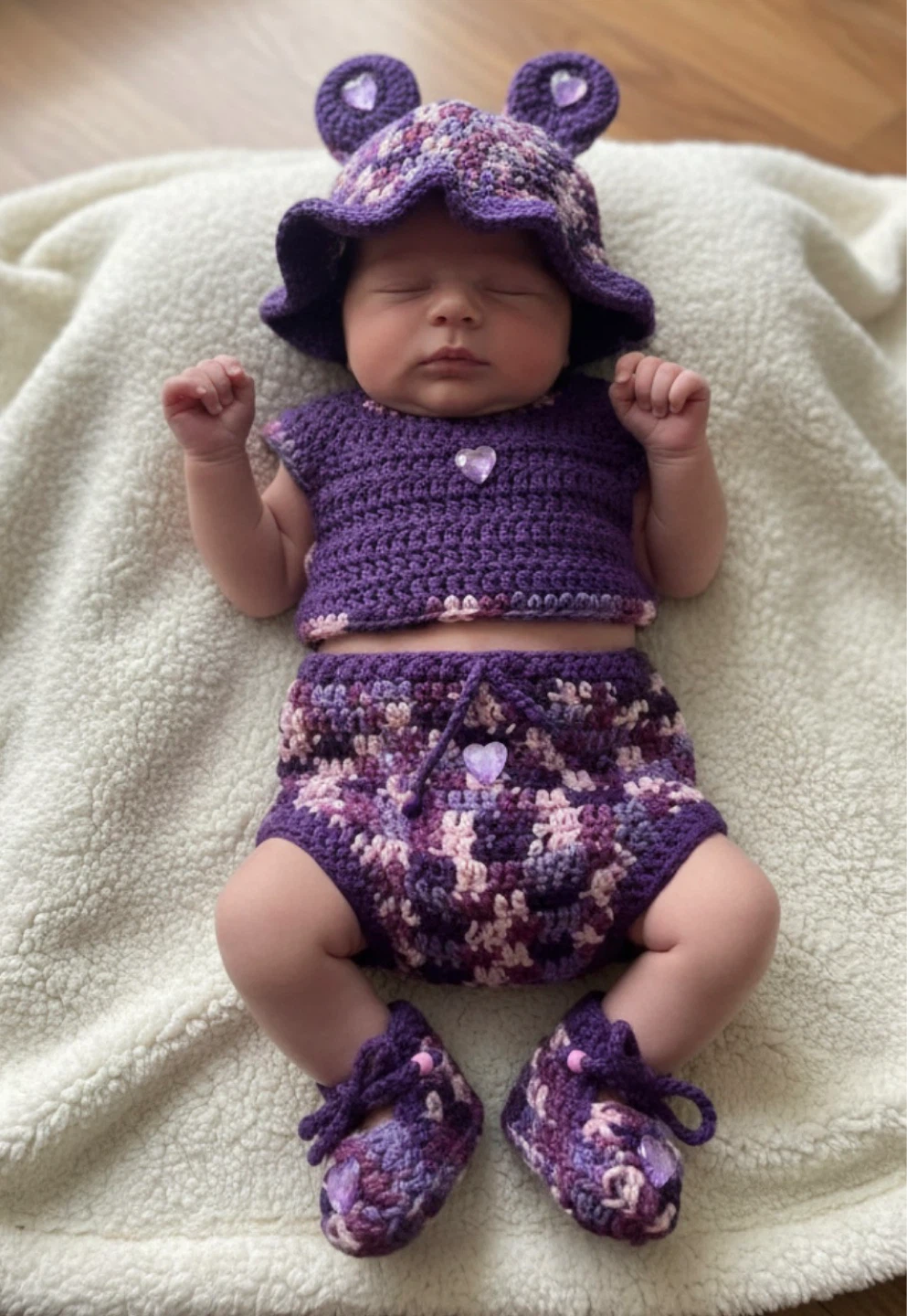 Handmade Crochet Baby Outfit