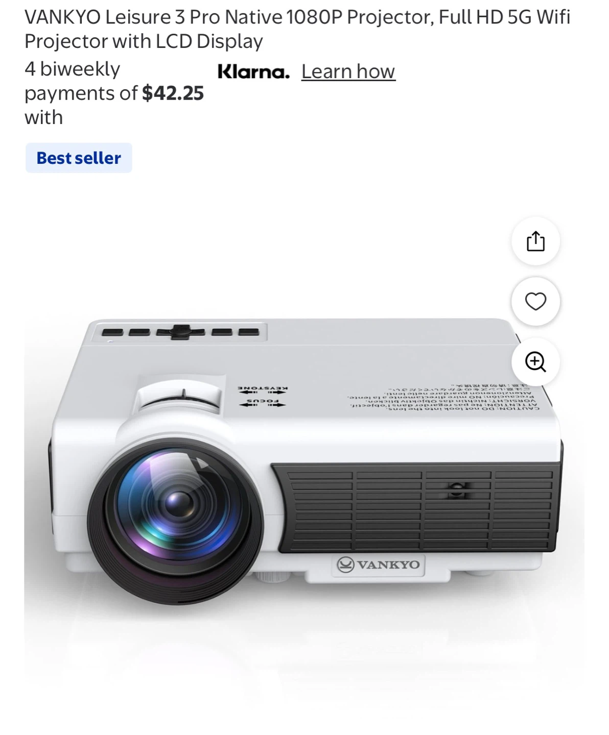 VANKYO Leisure 3 Pro Native 1080P Projector