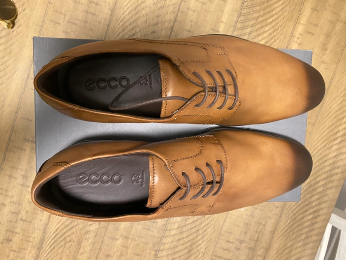 ECCO Melbourne Leather Derby Shoes Amber Size 46 - photo 5