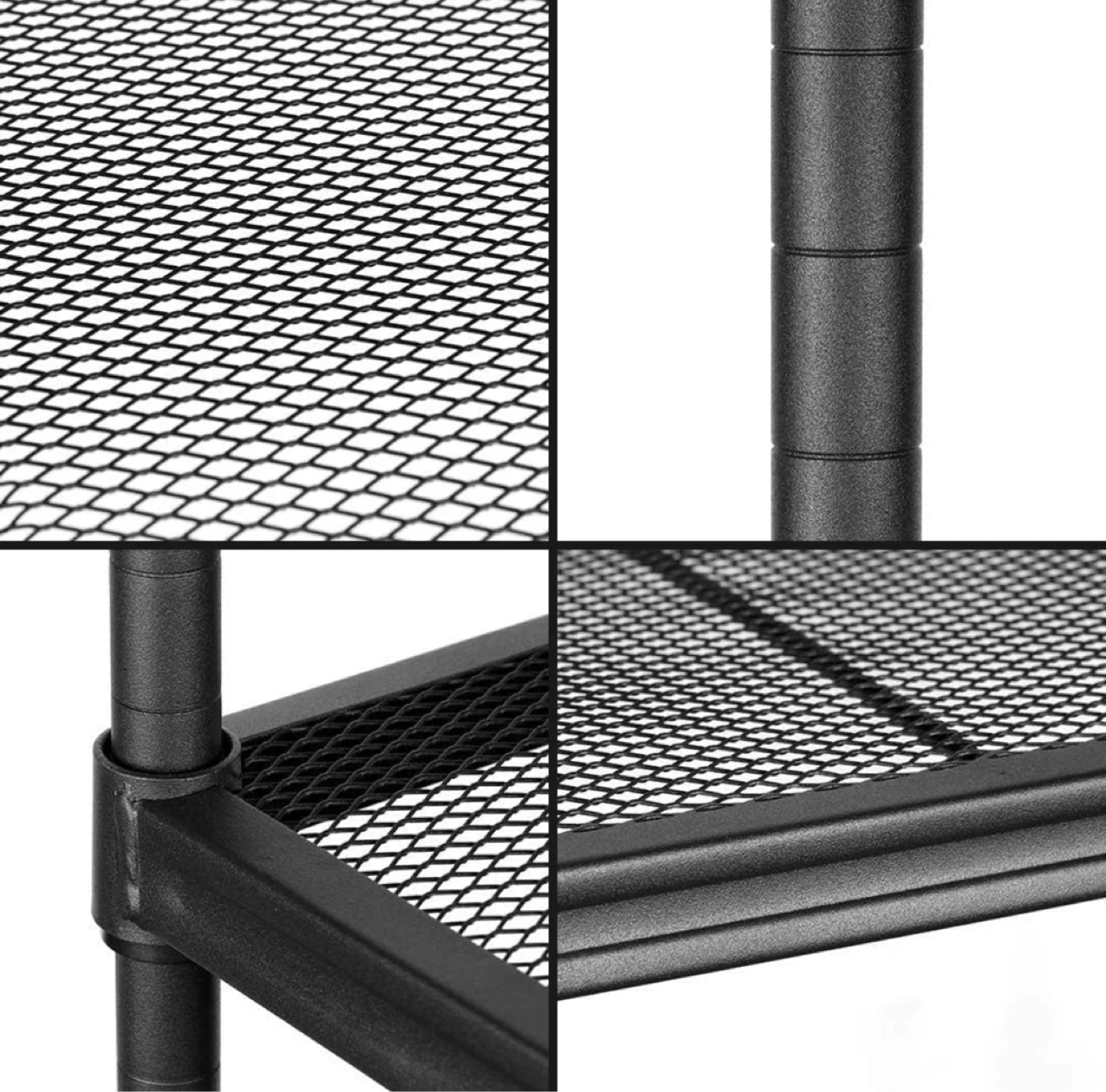 Black 5-Tier Wire Shelving Unit - photo 2