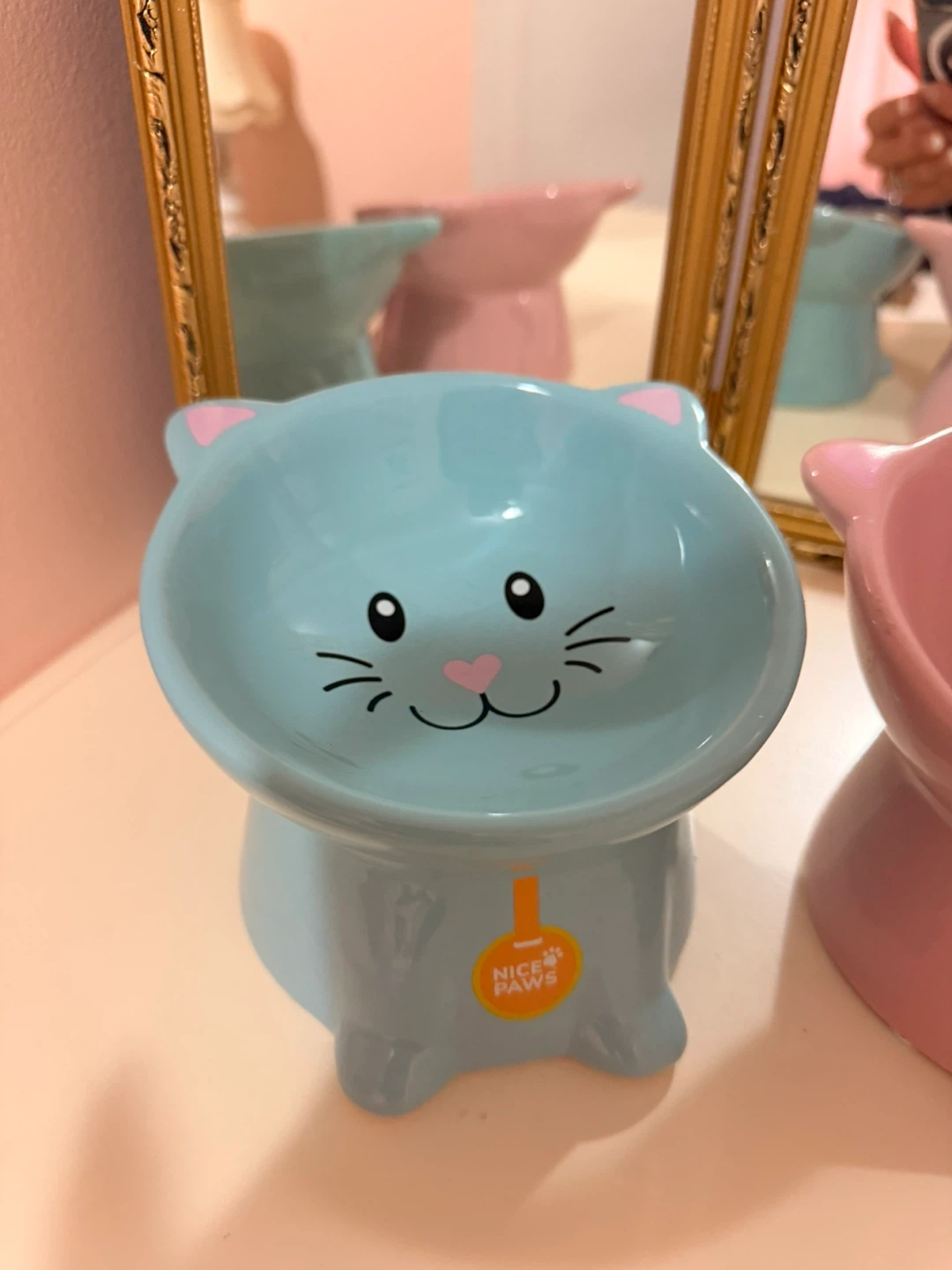 NICE PAWS 2 Ceramic Cat Bowls set - photo 2
