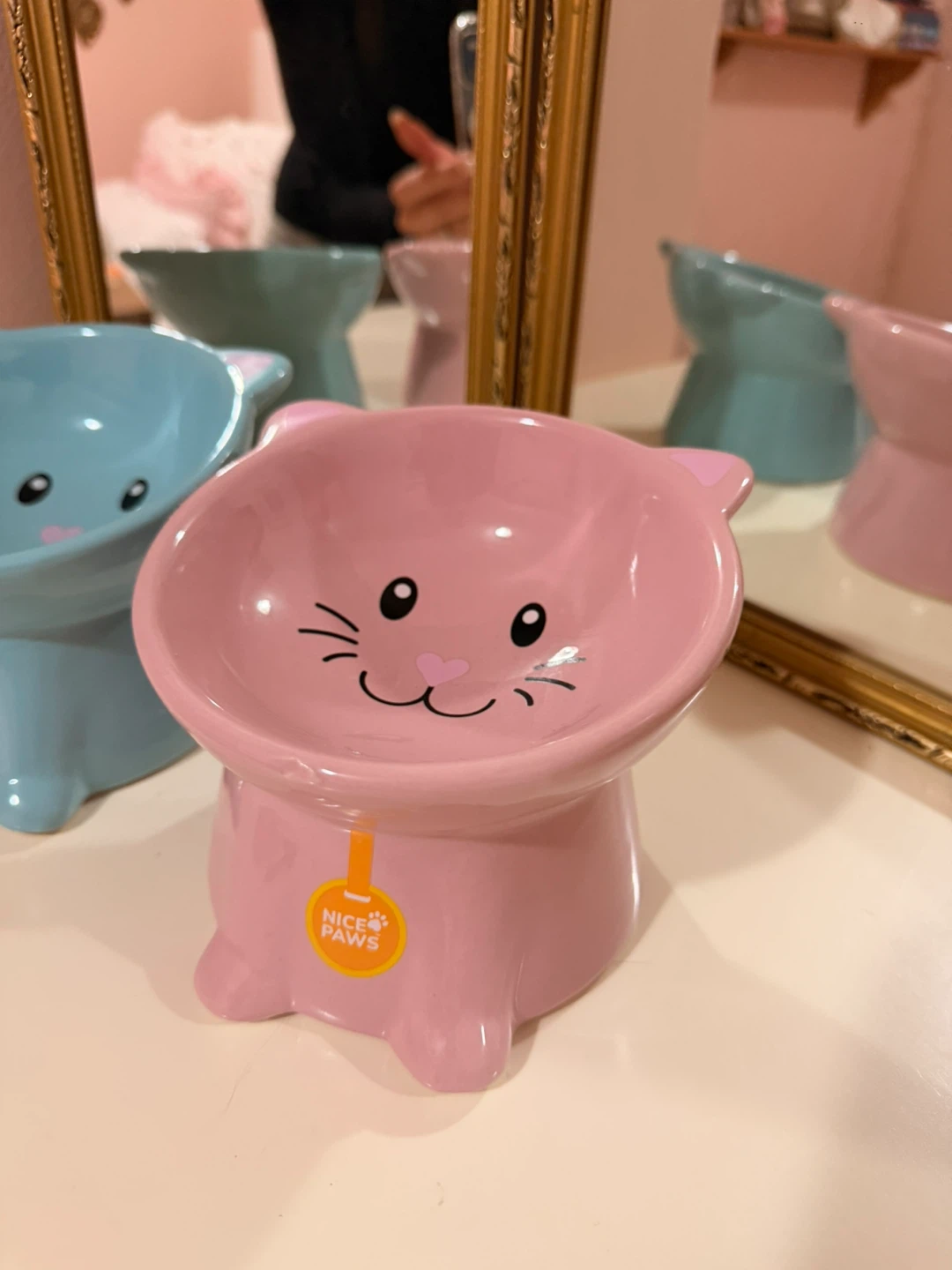 NICE PAWS 2 Ceramic Cat Bowls set - photo 3