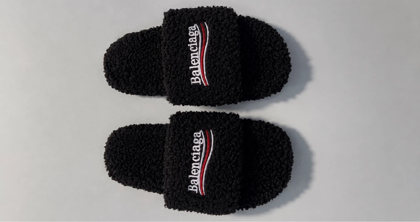 Balenciaga Fuzzy Slides