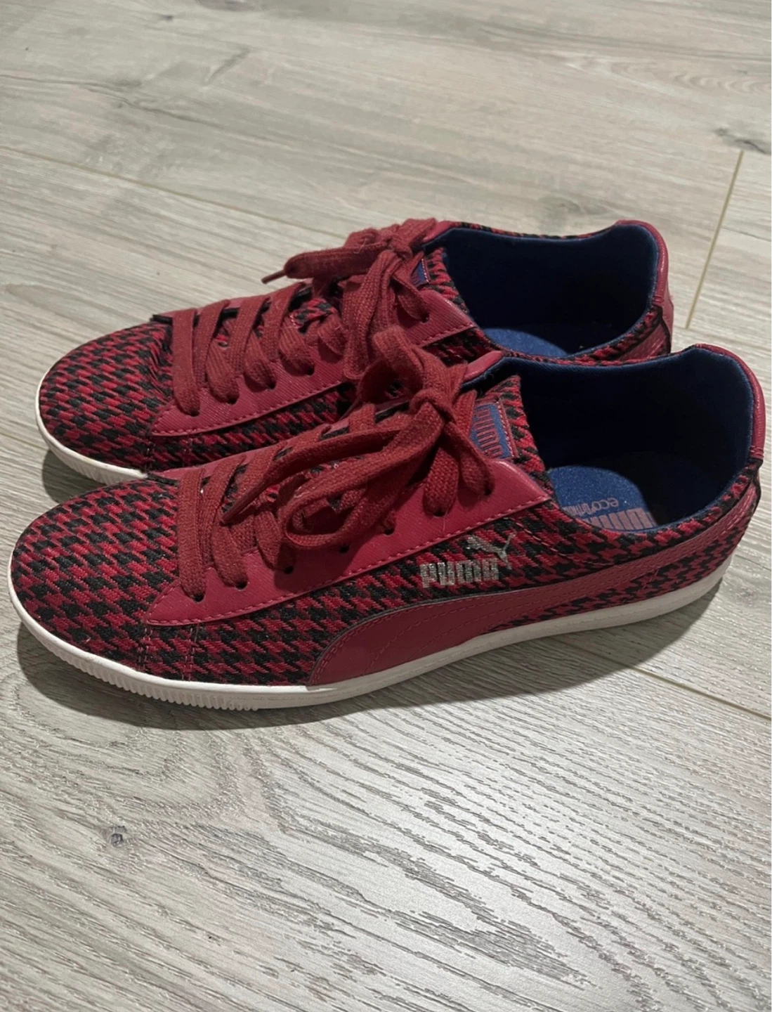 Puma Red Houndstooth Sneakers - photo 4