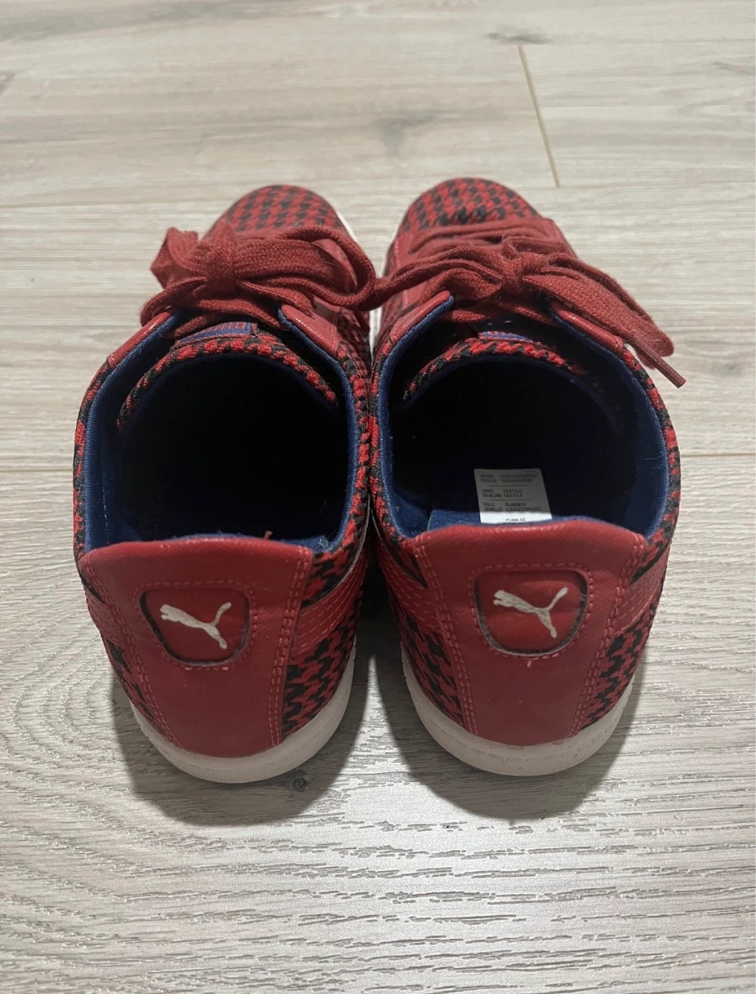 Puma Red Houndstooth Sneakers - photo 5