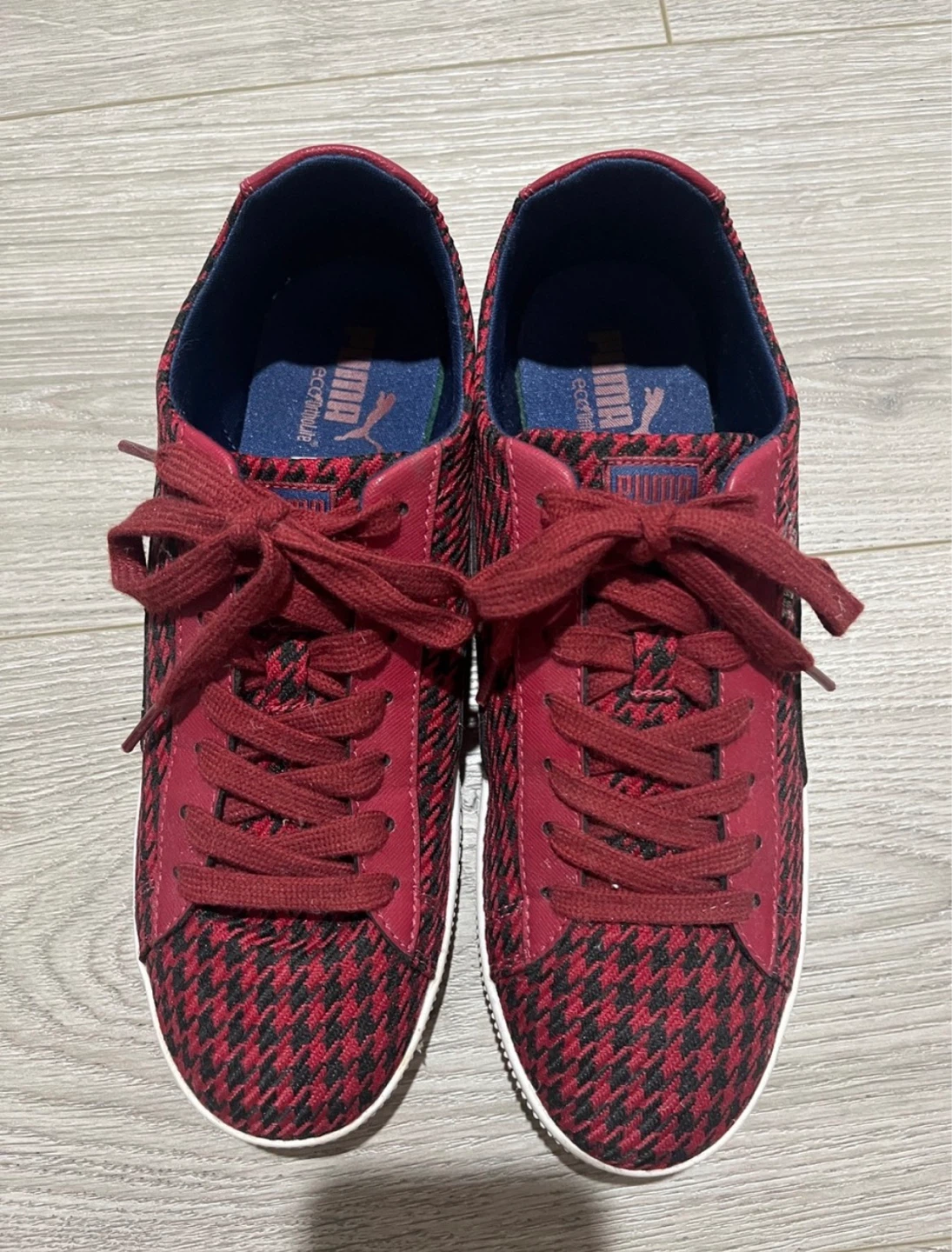 Puma Red Houndstooth Sneakers - photo 3