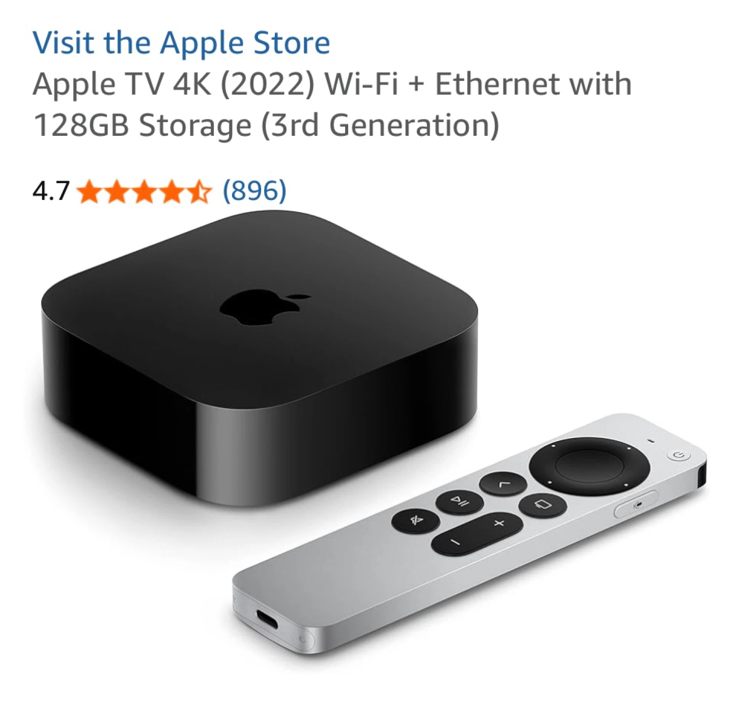 Apple TV 4K (2022) Wi-Fi + Ethernet 128GB Storage - photo 3