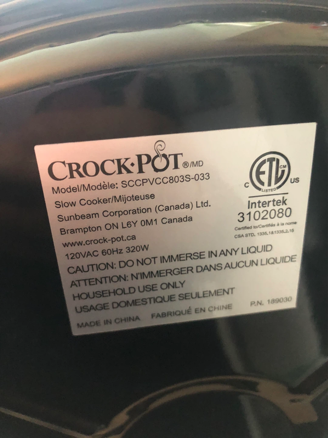 Crock Pot 8qt Oval Programmable Slow Cooker - photo 3