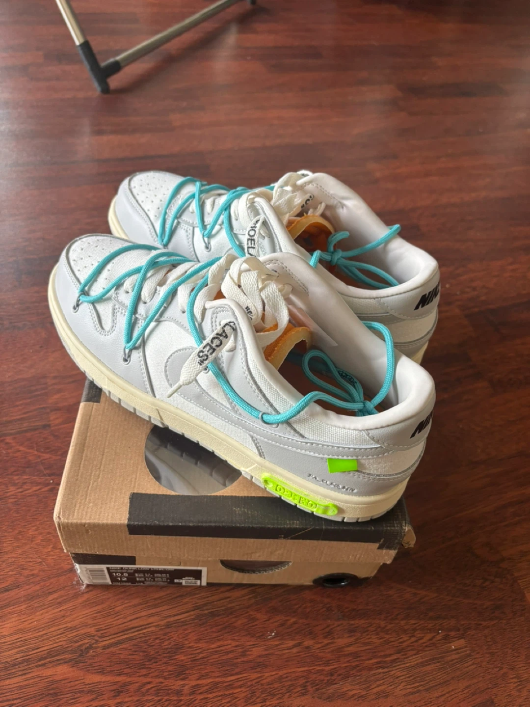 Nike Dunk Low Off-White "Lot 15" Grey/Water Jade