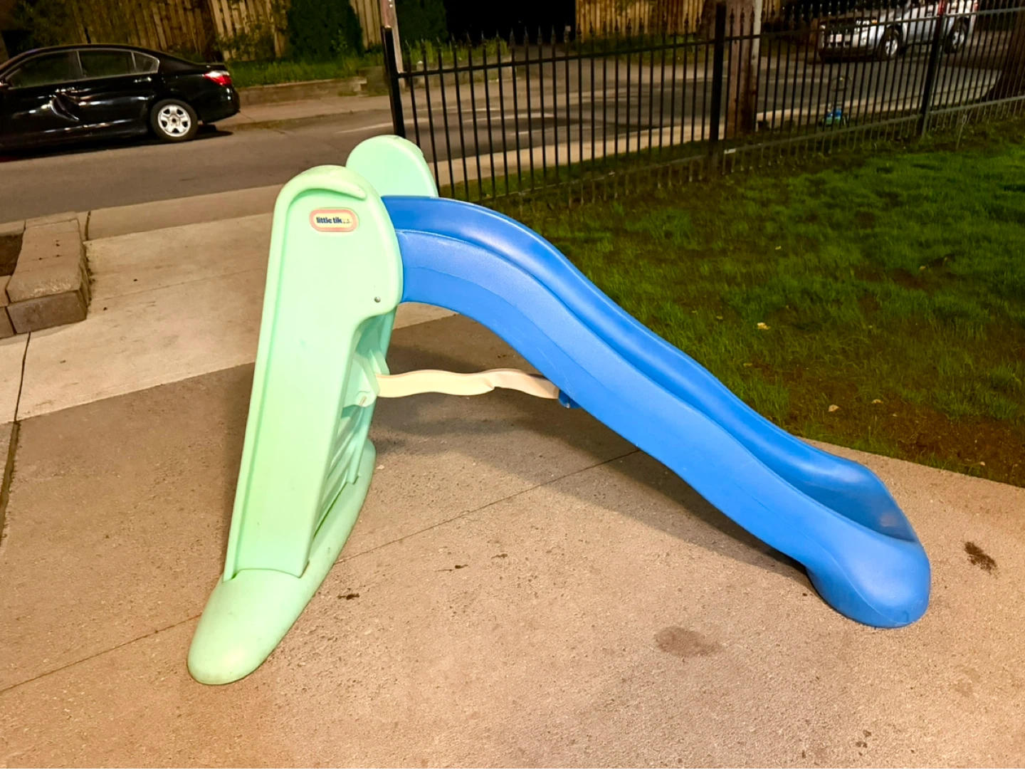 Little Tikes Easy Store Large Play Slide - Blue & Green