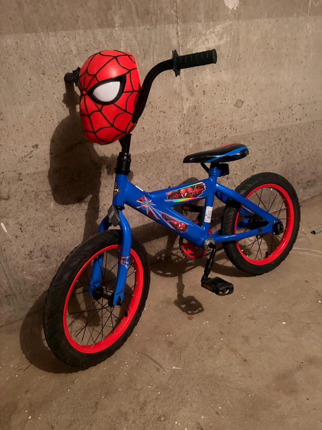 Kids Blue Spiderman Bike with Training Wheels - photo 2