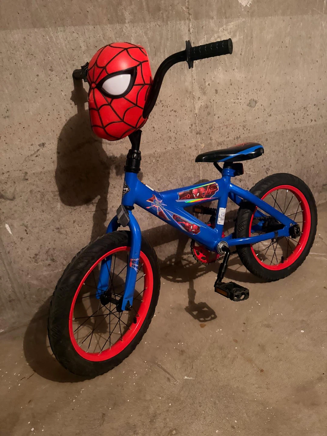 Kids Blue Spiderman Bike with Training Wheels - photo 3
