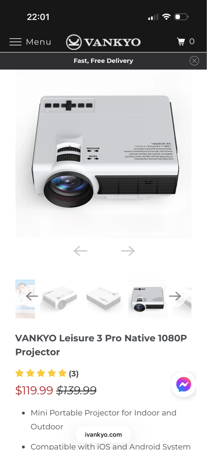 VANKYO Leisure 3 Pro Native 1080P Projector - photo 2