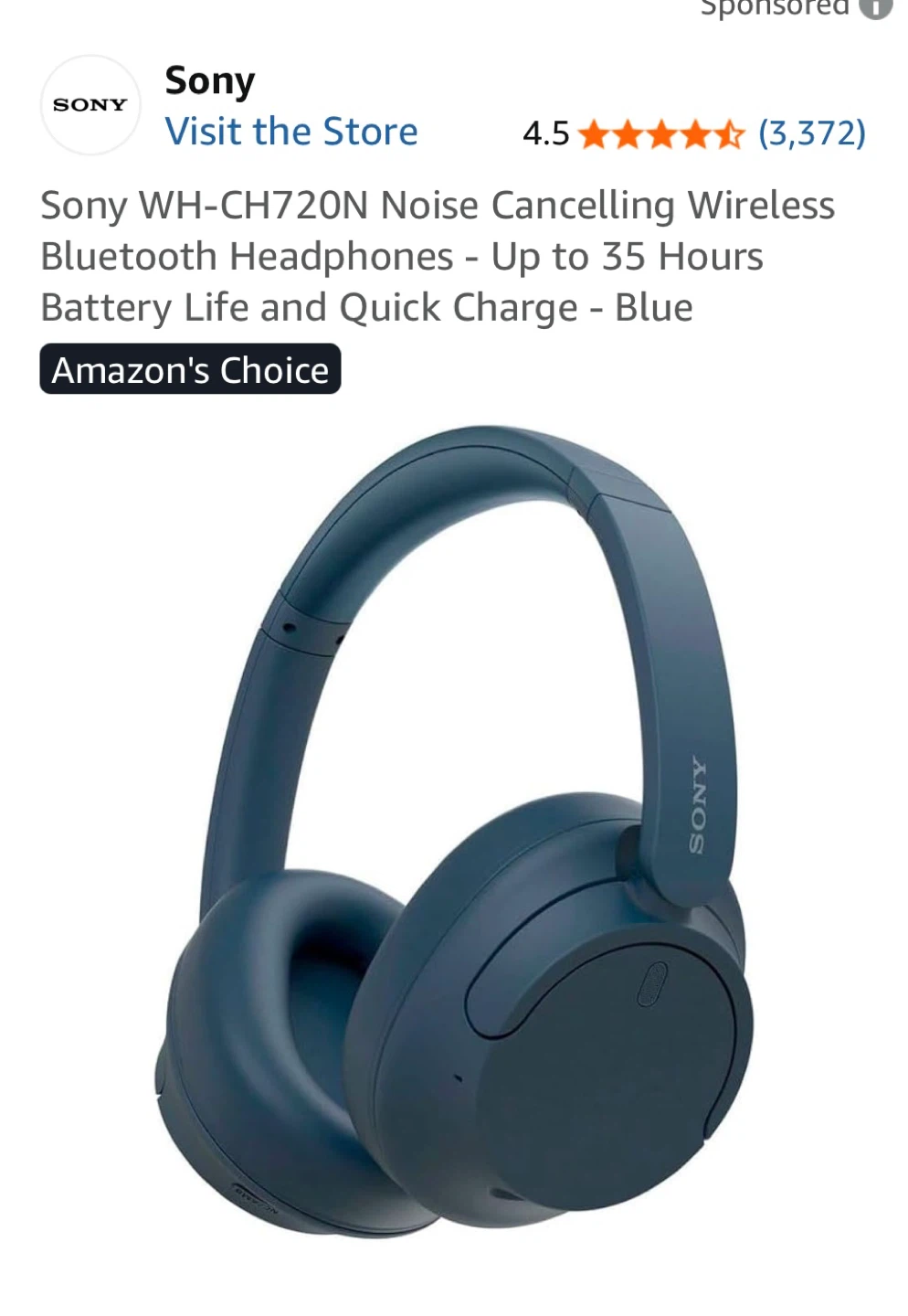 Sony WH-CH720N noise canceling wireless headphones - photo 2
