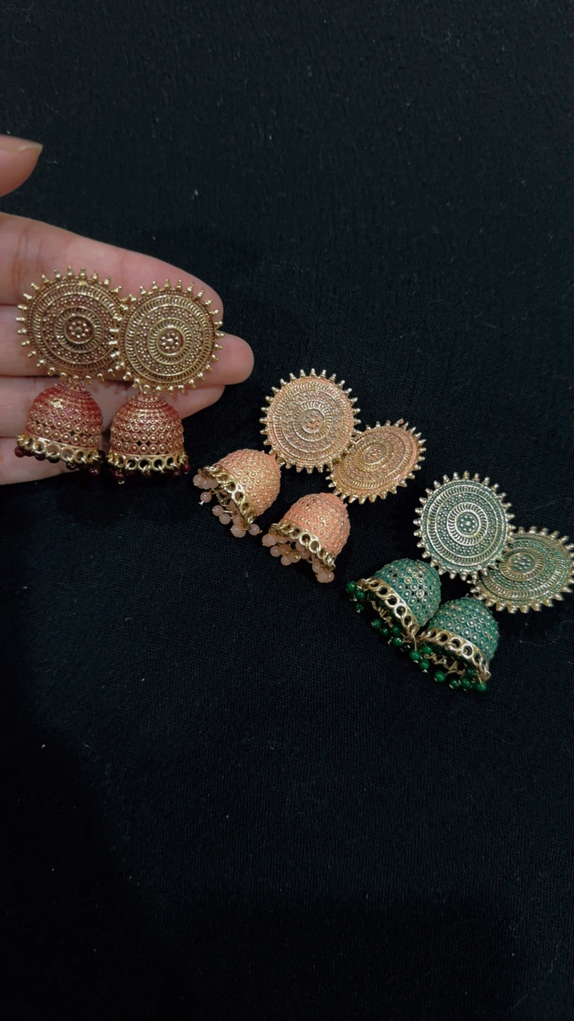 Assorted Jhumka Earrings and Jewelry Set - photo 2