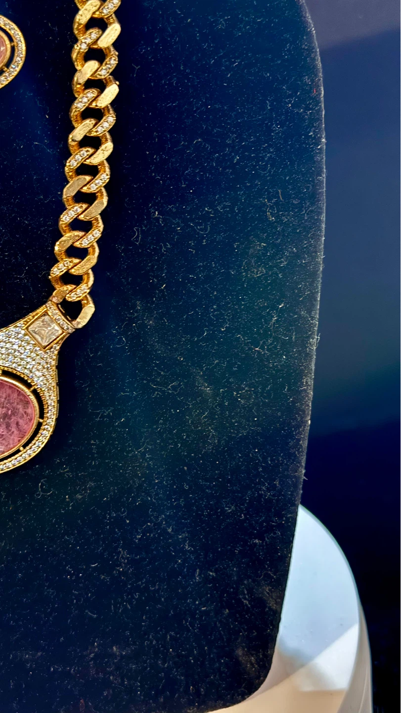 Pink moissanite doublet chain set - photo 5