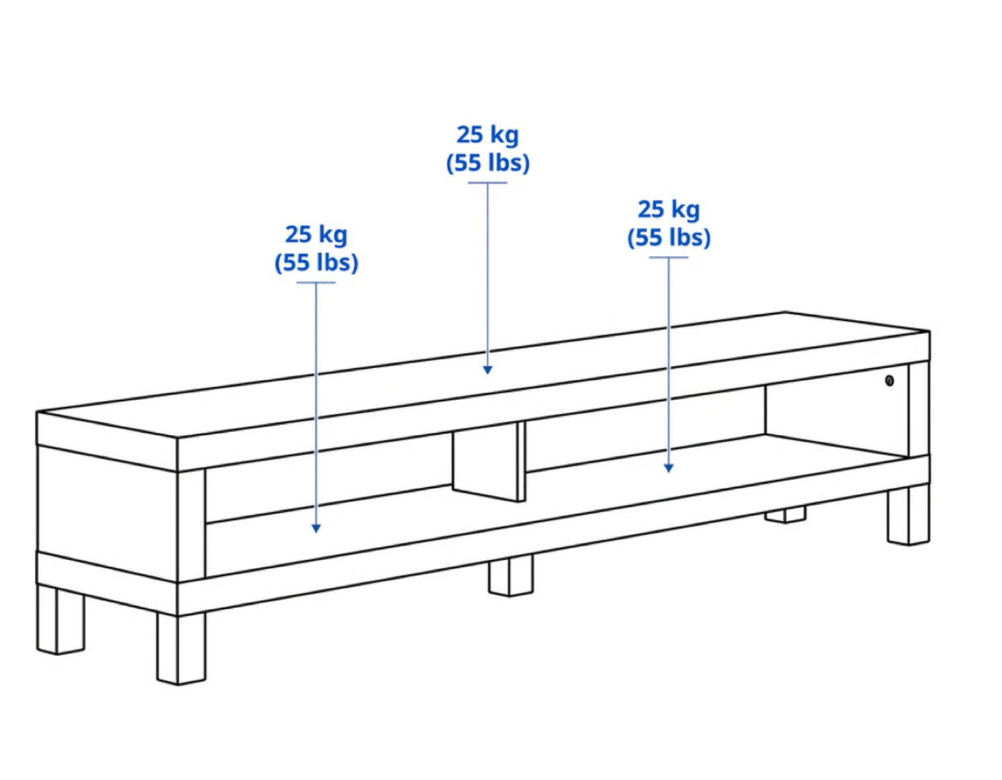 IKEA TV Stand / Media Console – White - photo 3