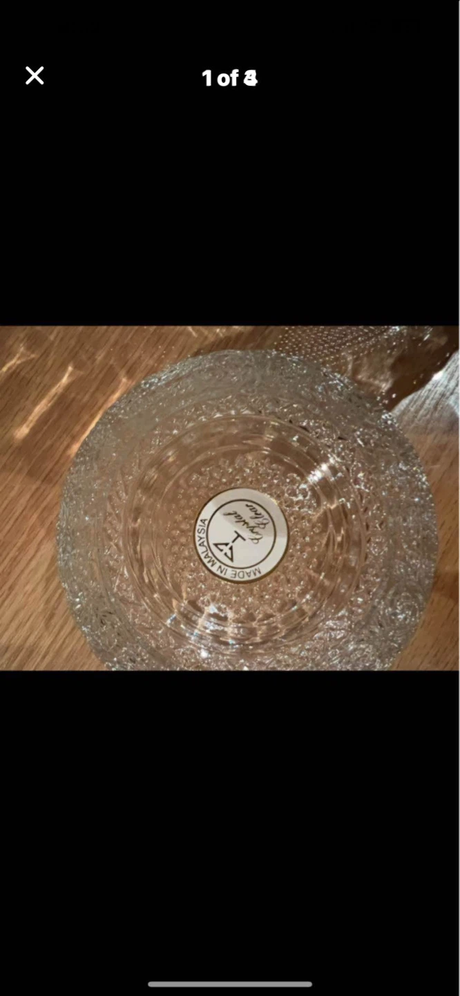 Glass Server Platter with Dip Bowl