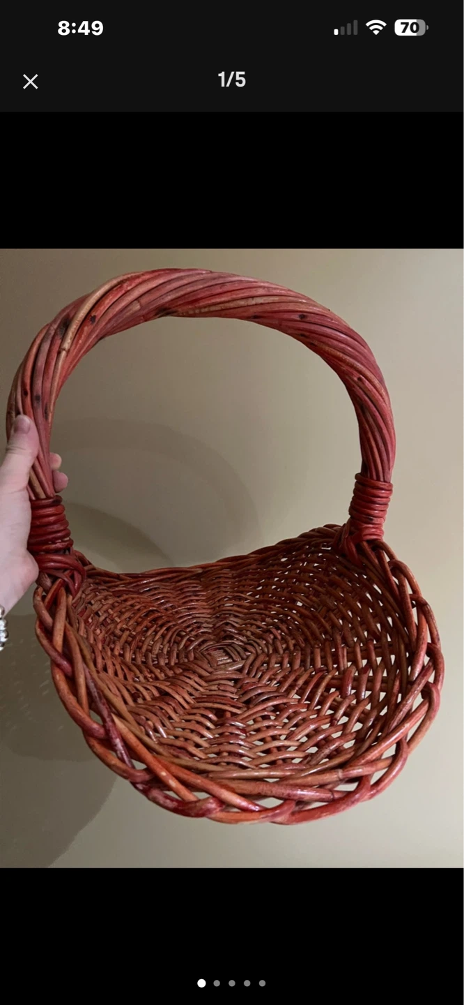 Wicker Basket with Handle