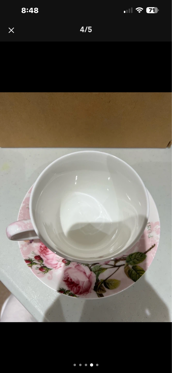 Vintage Rose Teacup and Saucer Set - photo 2