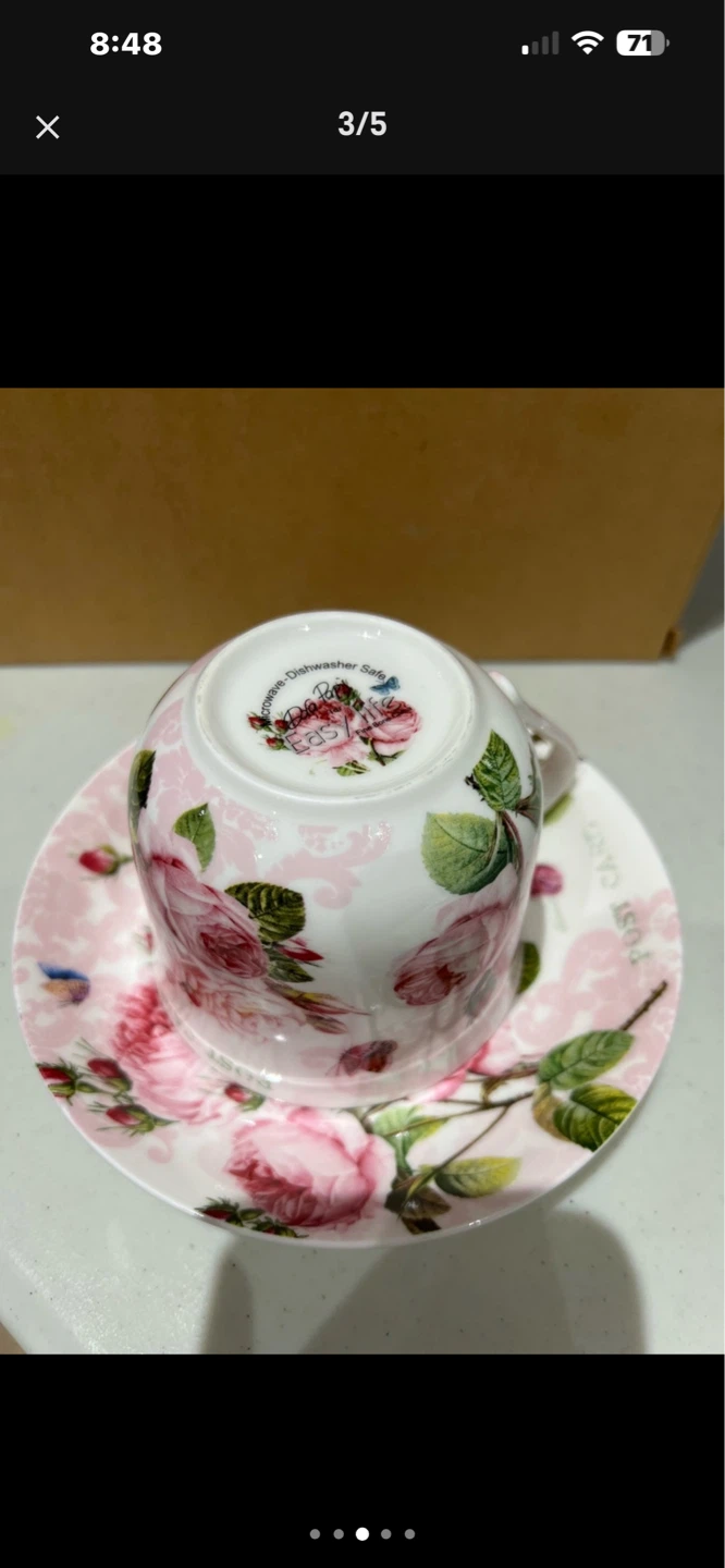 Vintage Rose Teacup and Saucer Set - photo 3