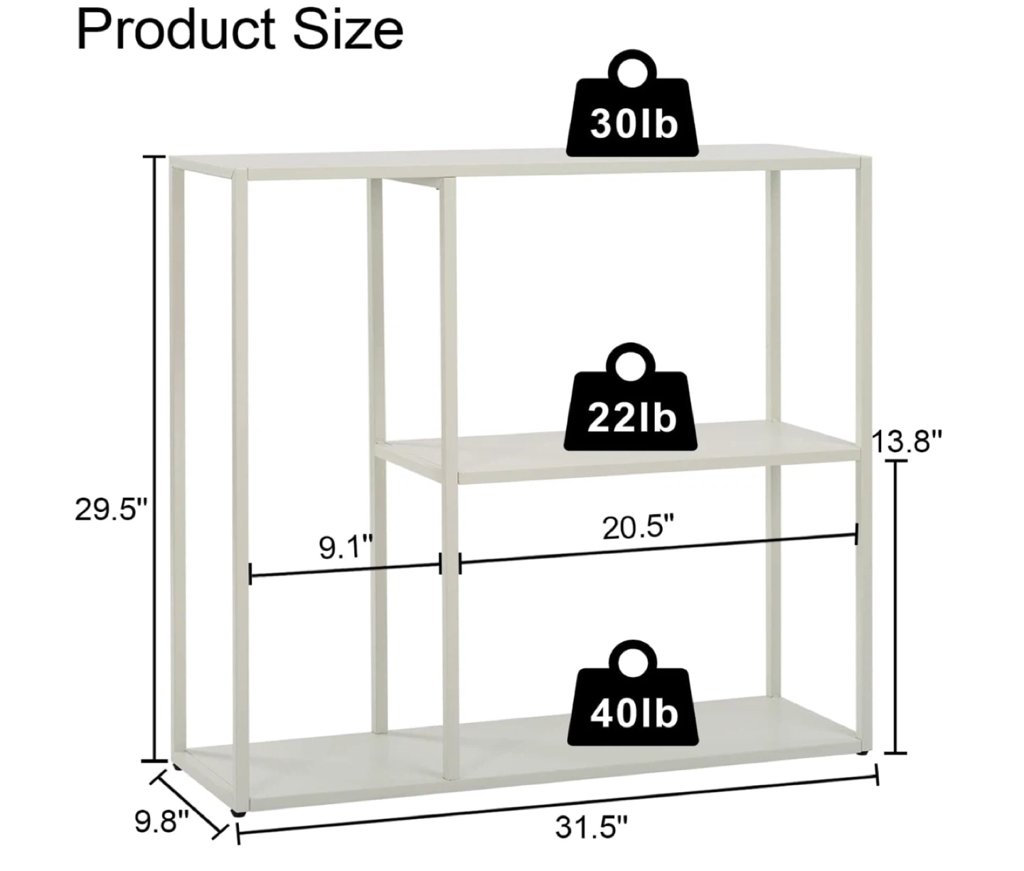 White Console Table / Entryway Shelf - photo 4