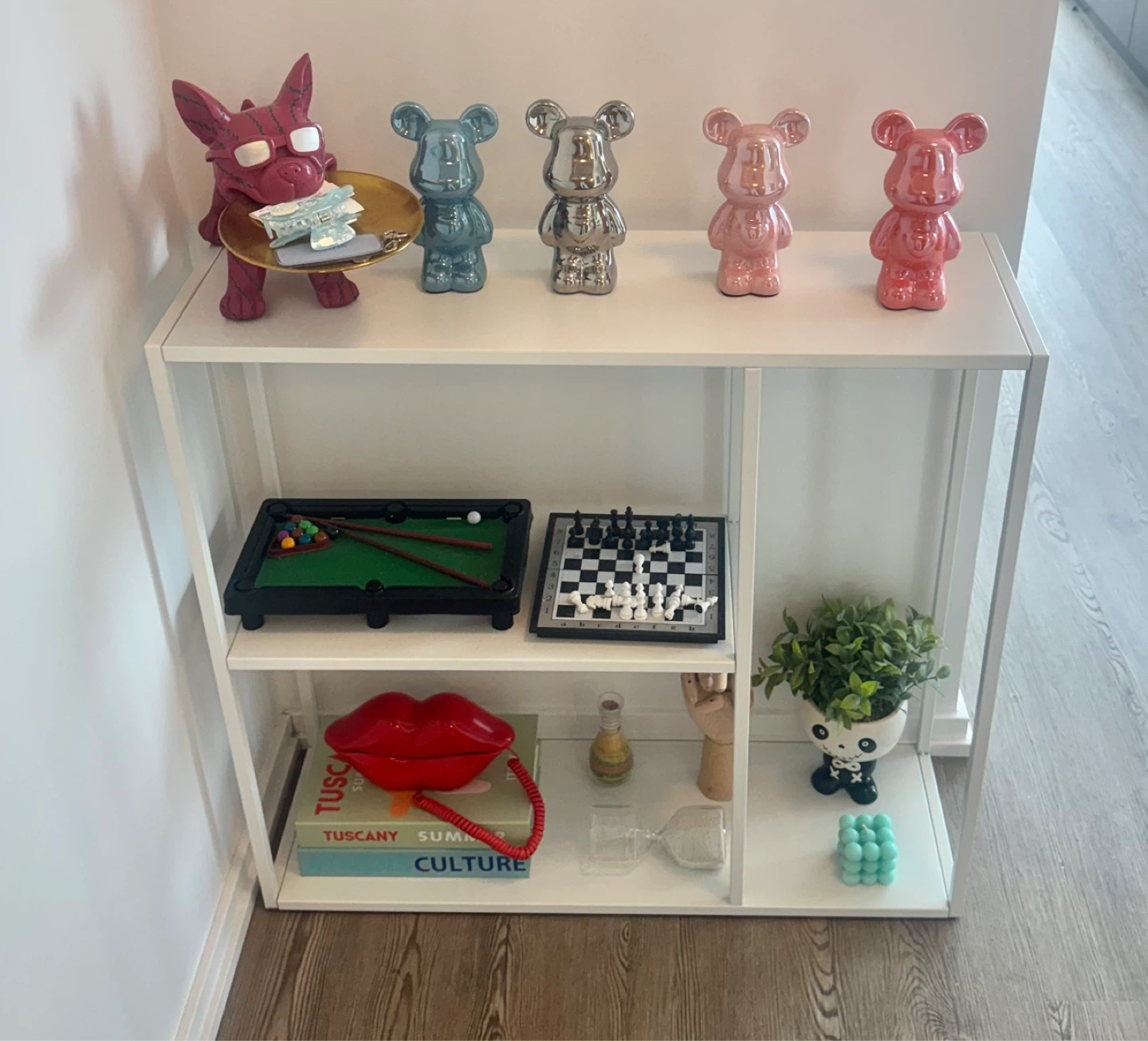 White Console Table / Entryway Shelf - photo 2