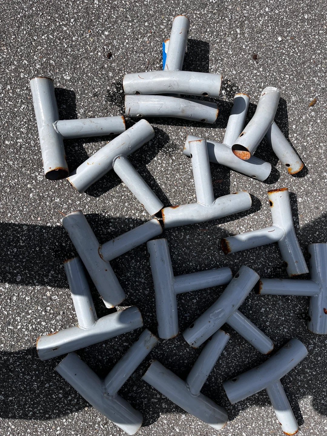 Grey Metal T-Connectors