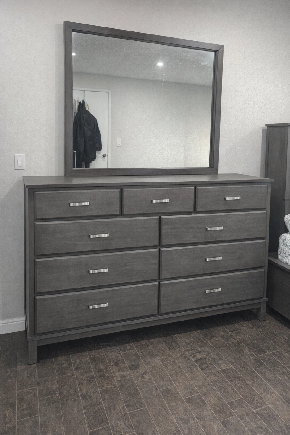 Grey Dresser with Mirror