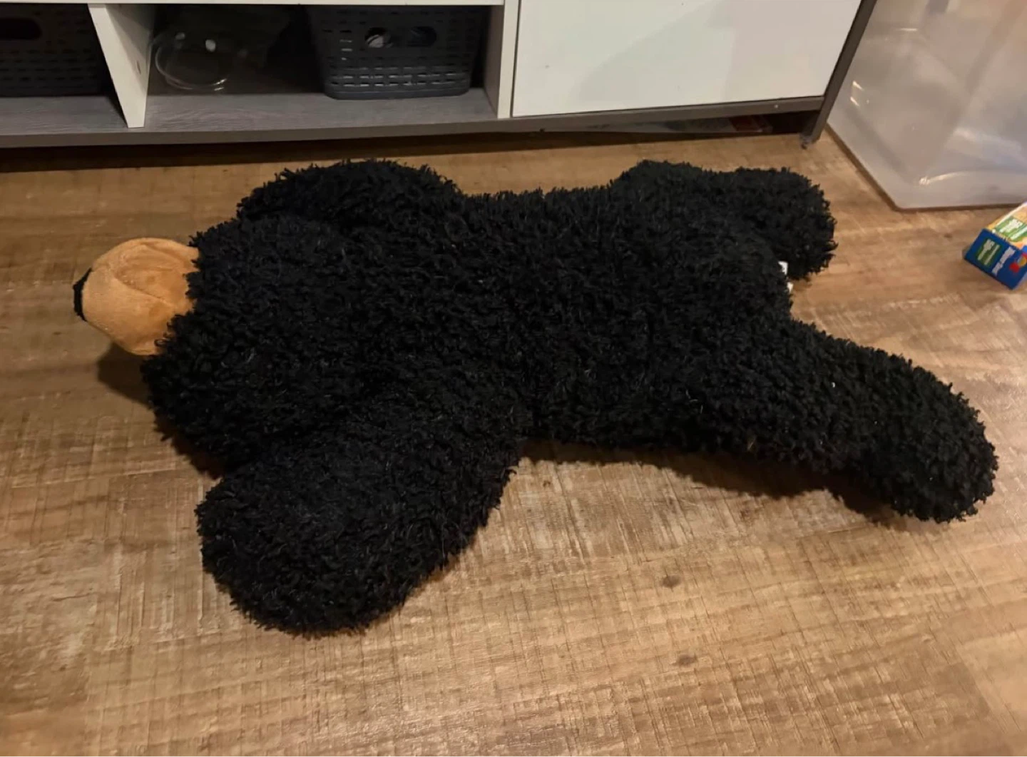 Vintage Giant Black Bear Plush Toy - photo 2