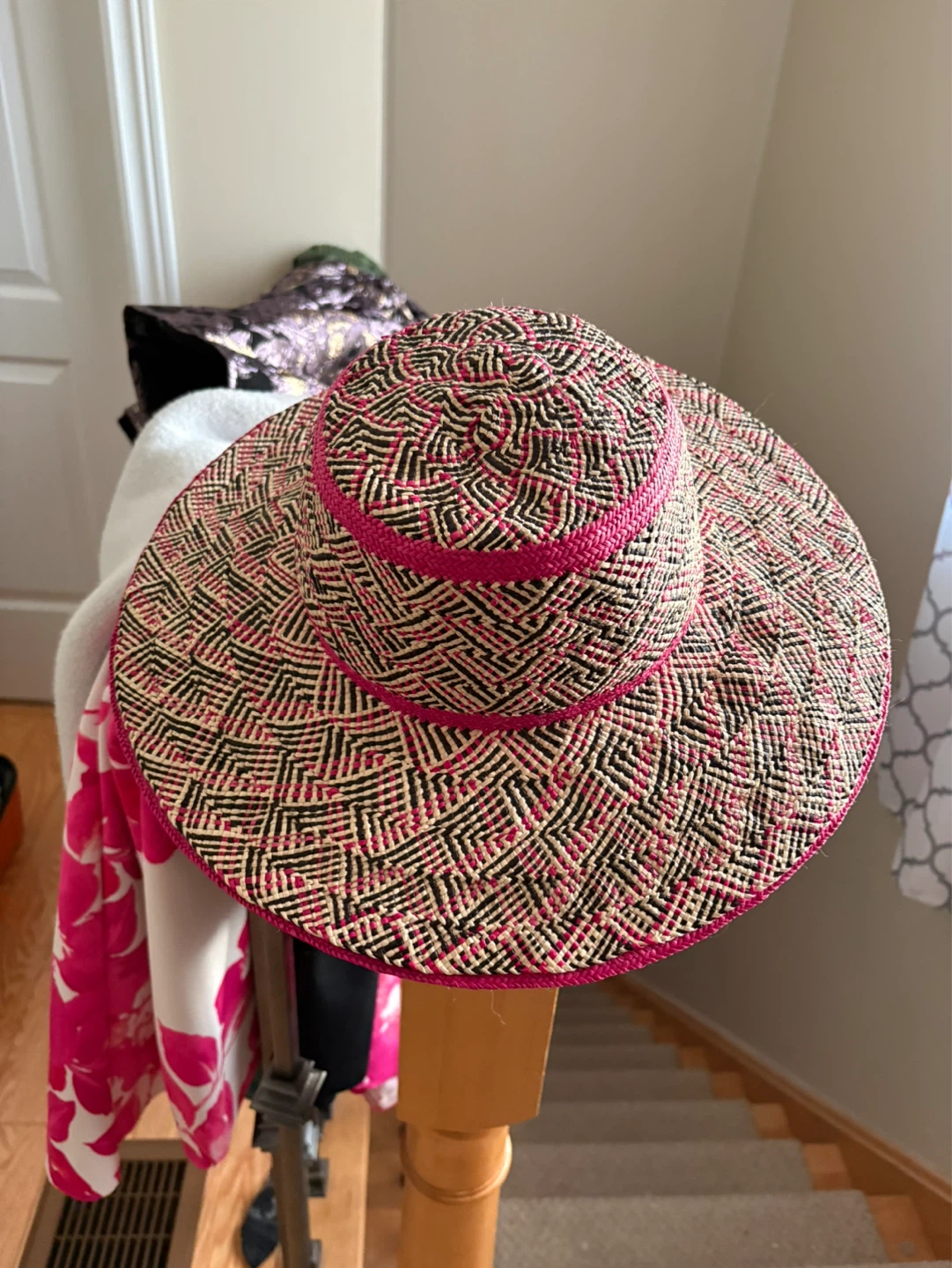 Pink Straw Hat