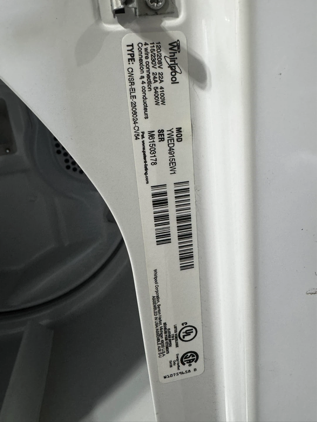 Whirlpool Electric HE Sensor Dryer (Delivery Available) - photo 2