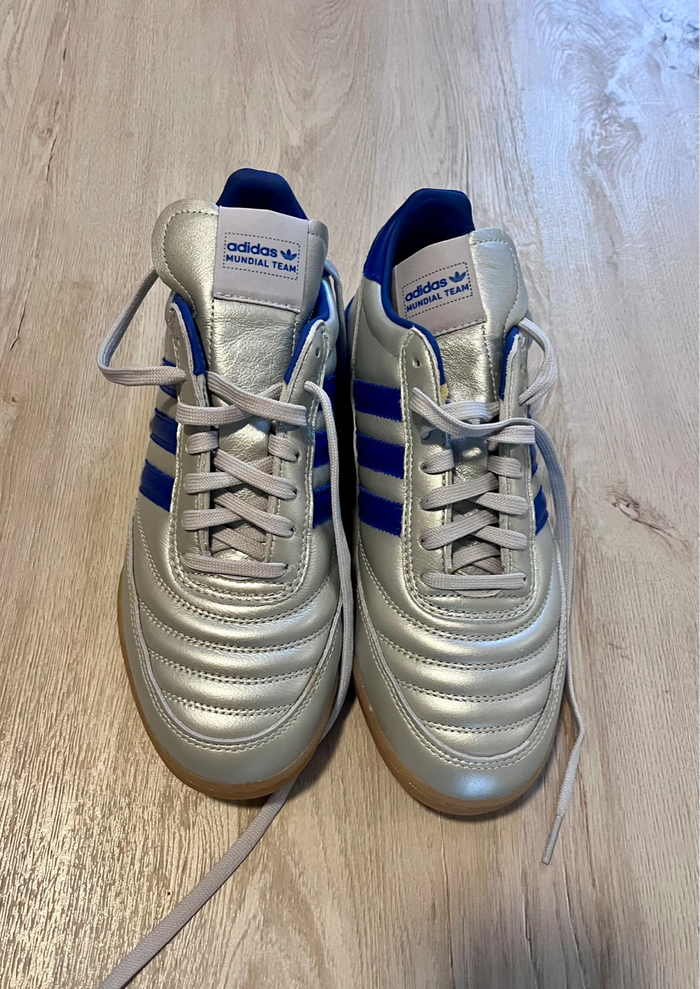 Adidas Mundial Team RS Soccer Shoes Size 7 Silver Blue - photo 4