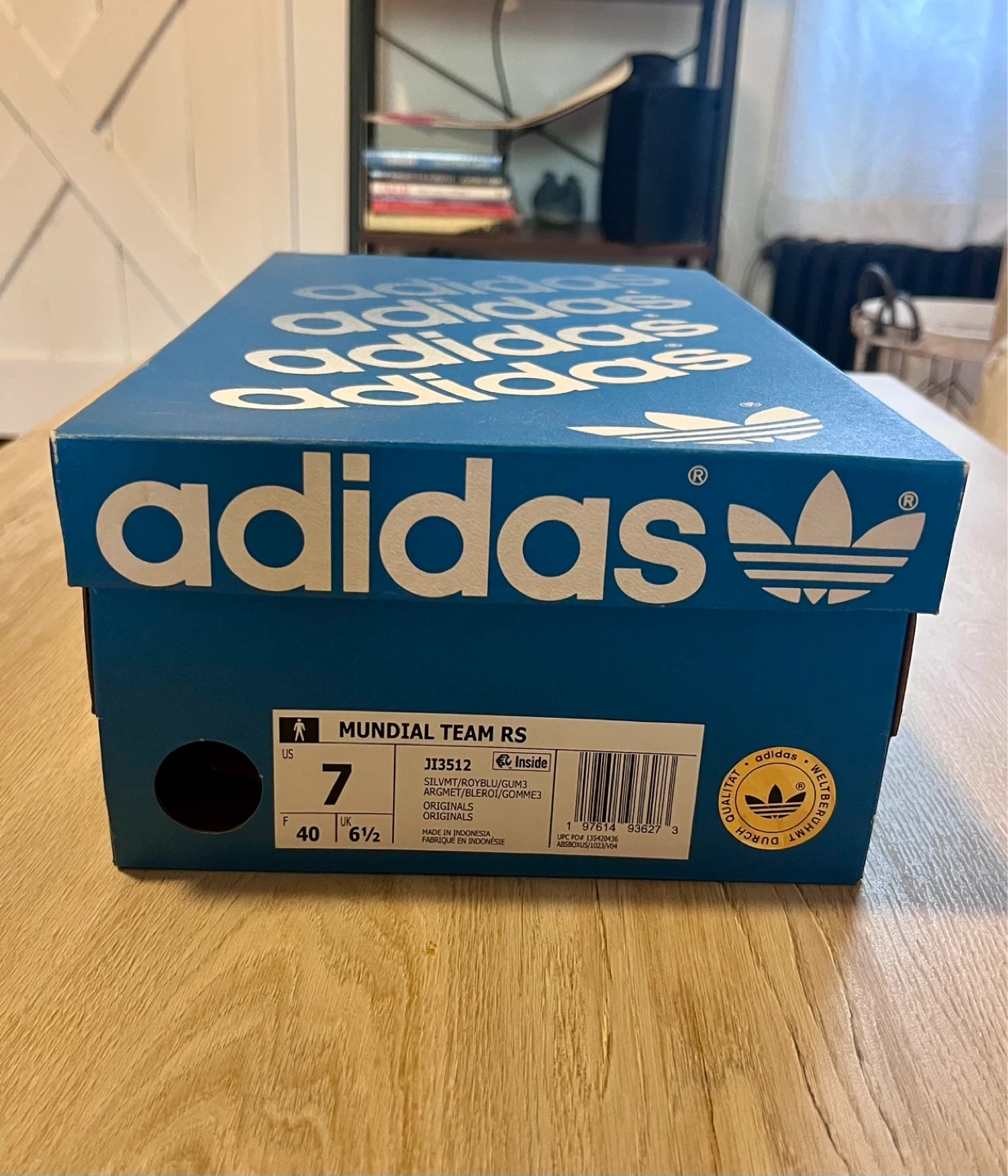 Adidas Mundial Team RS Soccer Shoes Size 7 Silver Blue - photo 5