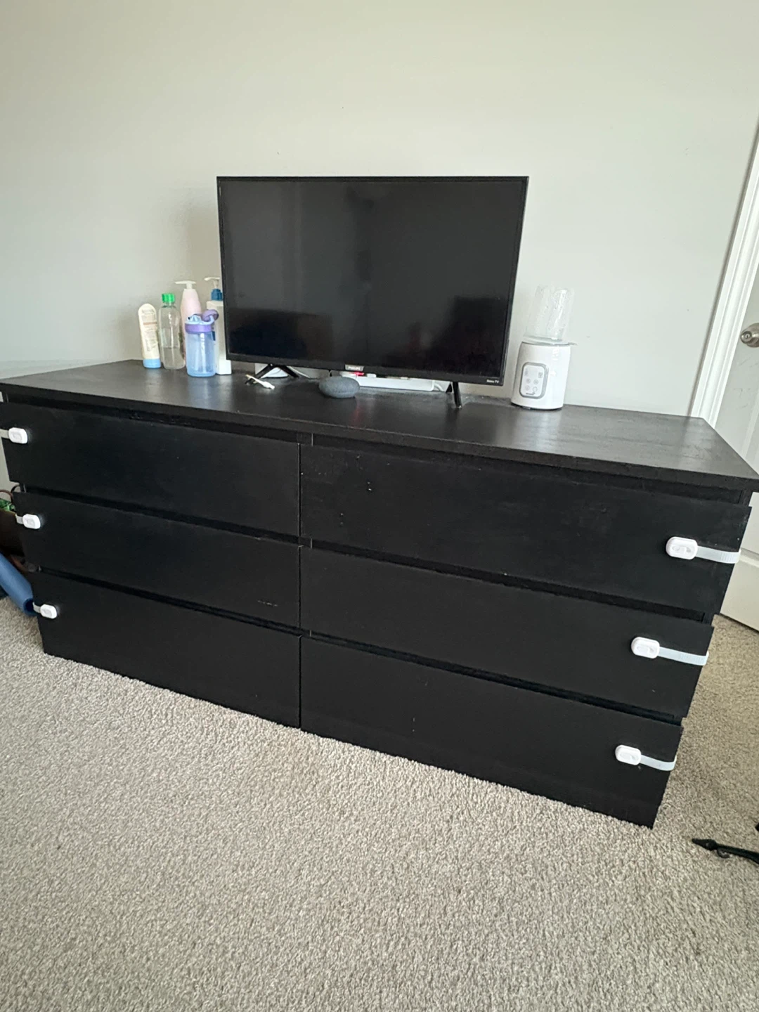 IKEA-Black 6-Drawer Dresser