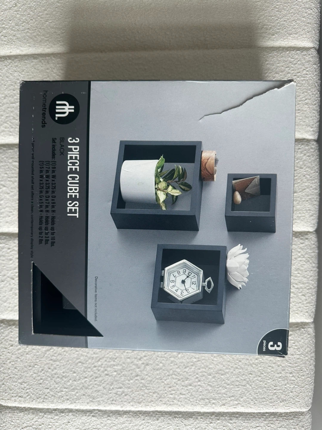 3 Piece Cube Set Black - photo 2